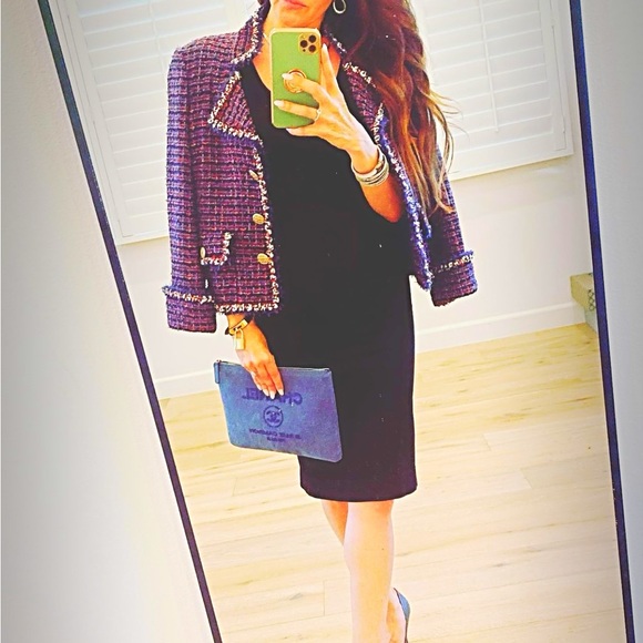 Chanel F/W 2013, Red, Ivory & Navy Tweed Blazer Size FR 34//US Small - Picture 11 of 11